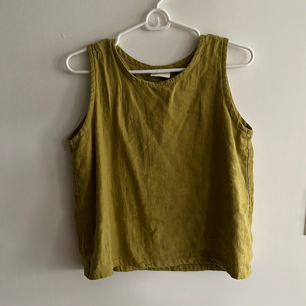 Conscious Clothing “Classic Tank” in Green, Size Small